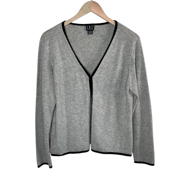 Inc Womens Vintage Cashmere Grau Cardigan Sweater Size Large - Picture 1 of 11